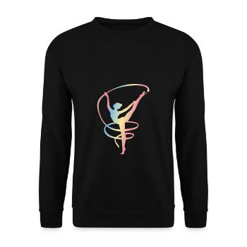 Gymnaste Cadeau Gymnastique Sportive Rythmique - Sweat-shirt Unisexe - noir - Devant - Alina (178cm) & Michal (187cm)