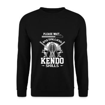 Kendo Installing Kendo Skills - Unisex Sweatshirt - black - Front - Alina (178cm) & Michal (187cm)