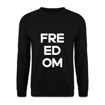 Freedom George Yog Michael Peace - Unisex Sweatshirt - black - Front - Alina (178cm) & Michal (187cm)