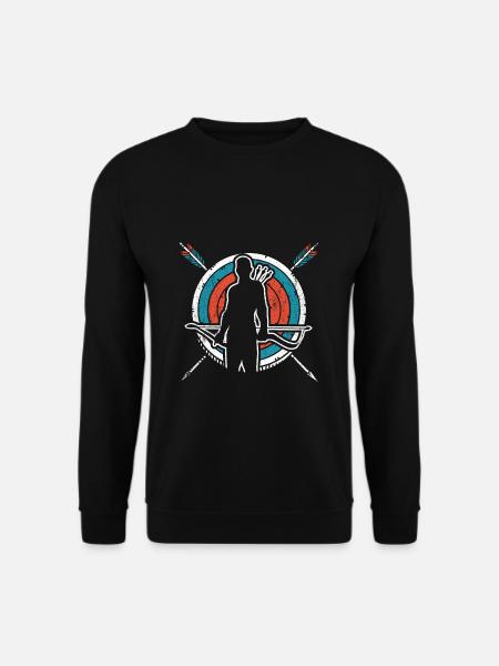 Bogenschütze Bogenschießen Zielscheibe Bogensport - Unisex Pullover - Schwarz