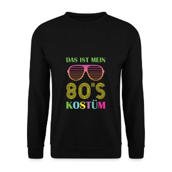 80er Jahre Party Kostüm Retro Geschenk Vintage - Unisex Pullover - Schwarz - Vorne - Alina (178cm) & Michal (187cm)