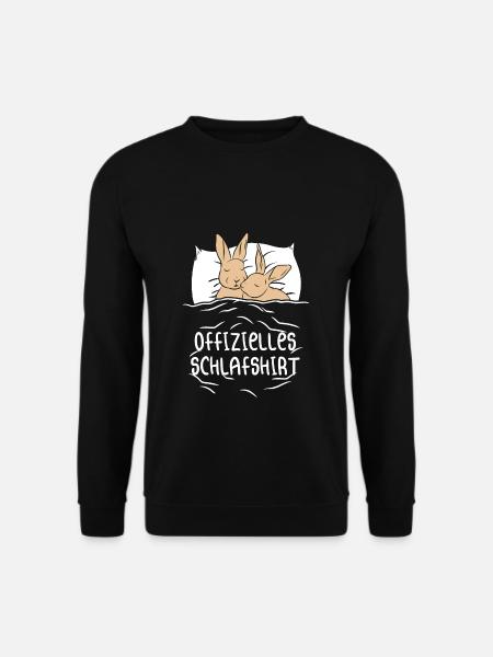 Offizielles Schlafshirt Hase Kanninchen Schlafanzu - Unisex Pullover - Schwarz