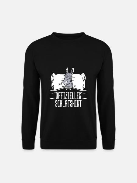 Esel Offizielles Schlafshirt Esel Schlafanzug Gesc - Unisex Pullover - Schwarz