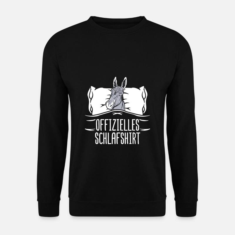 Esel Offizielles Schlafshirt Esel Schlafanzug Gesc - Unisex Pullover - Schwarz