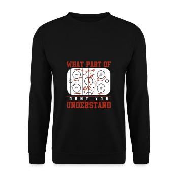 Ice Hockey Tactics Coach Funny Gift Ice Hockey - Unisex Sweatshirt - black - Front - Alina (178cm) & Michal (187cm)