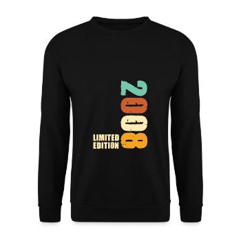 2008 Limited Edition 2008 Geboren Geburtstag - Unisex Pullover - Schwarz - Vorne - Alina (178cm) & Michal (187cm)