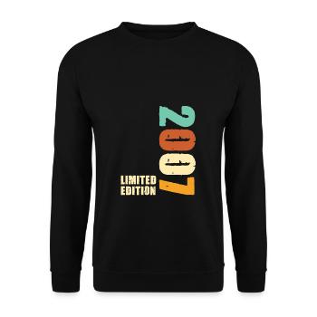 2007 Limited Edition 2007 Geboren Geburtstag - Unisex Pullover - Schwarz - Vorne - Alina (178cm) & Michal (187cm)