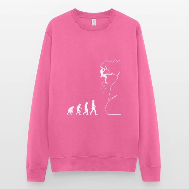 Klettern Bouldern Evolution Bergsteigen Kletterer Unisex Pullover