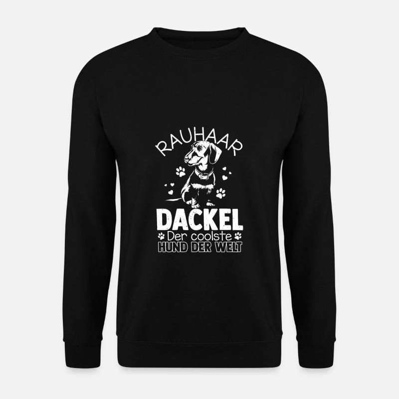 Dackel Rauhaardackel, der coolste Hund der Welt Sp - Unisex Pullover - Schwarz