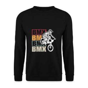 BMX Japanische Rote Sonne BMX Zubehör - Unisex Pullover - Schwarz - Vorne - Alina (178cm) & Michal (187cm)