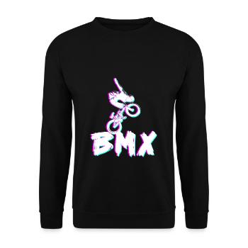 BMX Zubehör für Kinder - Unisex Pullover - Schwarz - Vorne - Alina (178cm) & Michal (187cm)