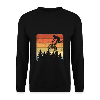 BMX Zubehör für Kinder - Unisex Pullover - Schwarz - Vorne - Alina (178cm) & Michal (187cm)