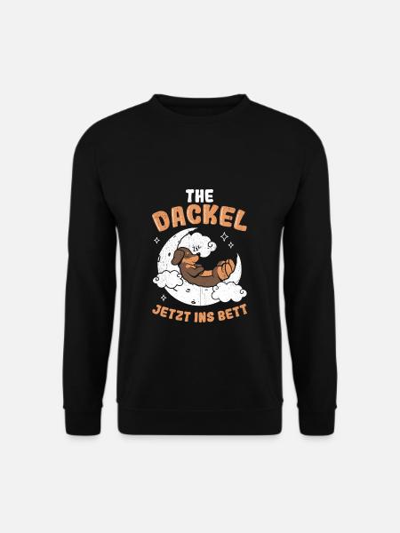 Ich dackel jetzt ins Bett - Dackel Dackelhund Dack - Unisex Pullover - Schwarz