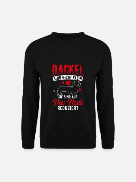 Dackel sind auf das Beste Reduziert Dackel Geschen - Unisex Pullover - Schwarz