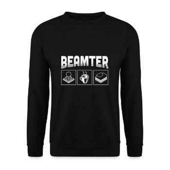 Beamter Beamtin Geschenk Verbeamtet Beamter Job - Unisex Pullover - Schwarz - Vorne - Alina (178cm) & Michal (187cm)