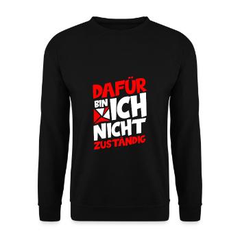 Beamter - Dafür Bin Ich Nicht Zuständig Verbeamtun - Unisex Pullover - Schwarz - Vorne - Alina (178cm) & Michal (187cm)