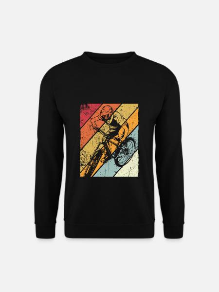 Vintage MTB Mountainbiker - Unisex Pullover - Schwarz