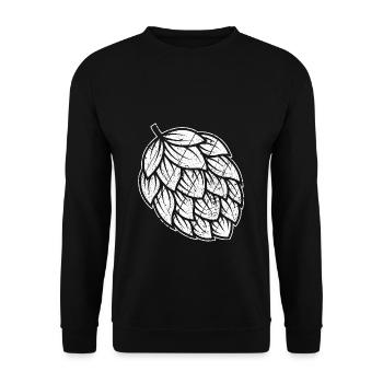 Hopfen Vintage Retro Craft Bier Liebhaber Brauen G - Unisex Pullover - Schwarz - Vorne - Alina (178cm) & Michal (187cm)