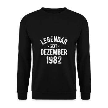 50. Geburtstag 50 Jahre Legendär seit Dezember 197 - Unisex Pullover - Schwarz - Vorne - Alina (178cm) & Michal (187cm)
