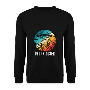 Get in Loser - Unisex Pullover - Schwarz - Vorne - Alina (178cm) & Michal (187cm)