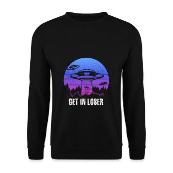 Get in Loser - Unisex Pullover - Schwarz - Vorne - Alina (178cm) & Michal (187cm)