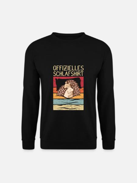 Offizielles Schlafshirt Igel Schlafanzug Nachthemd - Unisex Pullover - Schwarz