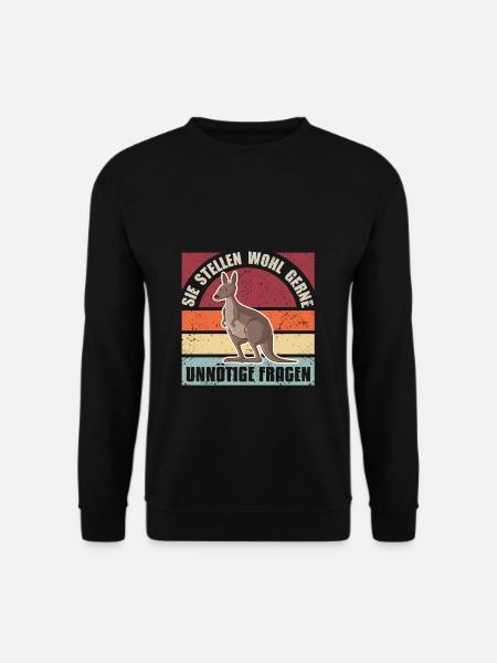 Sie Stellen Wohl Gerne Unnötige Fragen Vintage Kän - Unisex Pullover - Schwarz