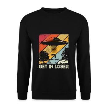 Get in Loser - Unisex Pullover - Schwarz - Vorne - Alina (178cm) & Michal (187cm)
