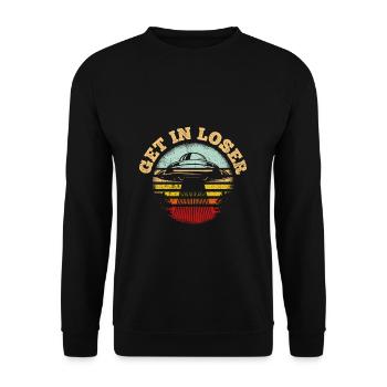 Get in Loser - Unisex Pullover - Schwarz - Vorne - Alina (178cm) & Michal (187cm)