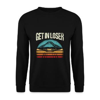 Get in Loser - Unisex Pullover - Schwarz - Vorne - Alina (178cm) & Michal (187cm)