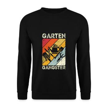 Garten Gangster Gärtnern Gartenarbeit Geschenk - Unisex Pullover - Schwarz - Vorne - Alina (178cm) & Michal (187cm)