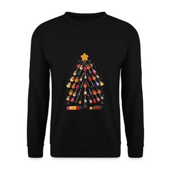 Guitares Christmas Christmas Tree Guitariste - Sweat-shirt Unisexe - noir - Devant - Alina (178cm) & Michal (187cm)