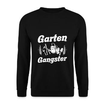 Garten Gangster Gärtnern Gartenarbeit Lustiges Ges - Unisex Pullover - Schwarz - Vorne - Alina (178cm) & Michal (187cm)