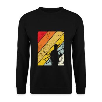 Schornsteinfeger Schornstein Vintage Kaminfeger Ge - Unisex Pullover - Schwarz - Vorne - Alina (178cm) & Michal (187cm)