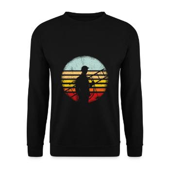 Schornsteinfeger Schornstein Vintage Kaminfeger Ge - Unisex Pullover - Schwarz - Vorne - Alina (178cm) & Michal (187cm)