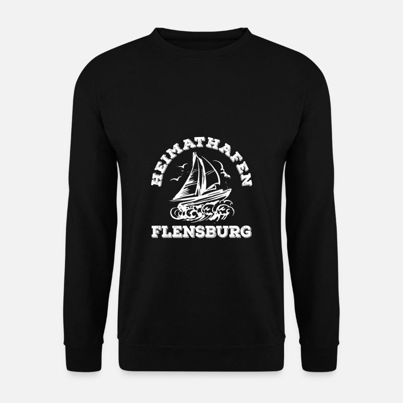 Heimathafen Flensburg Moin Flensburger Norddeutsch - Unisex Pullover - Schwarz