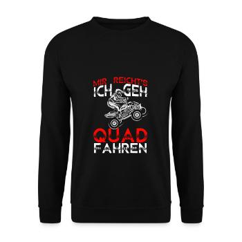 Mir Reichts Ich Geh Quad Fahren | 4x4 Quad Bike Sp - Unisex Pullover - Schwarz - Vorne - Alina (178cm) & Michal (187cm)