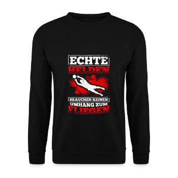 Torwart Shirt Fußball Handball Torhüter Torwart Sp - Unisex Pullover - Schwarz - Vorne - Alina (178cm) & Michal (187cm)