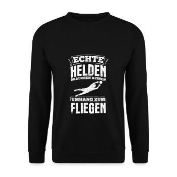 Torwart Shirt Fußball Handball Torhüter Torwart Sp - Unisex Pullover - Schwarz - Vorne - Alina (178cm) & Michal (187cm)