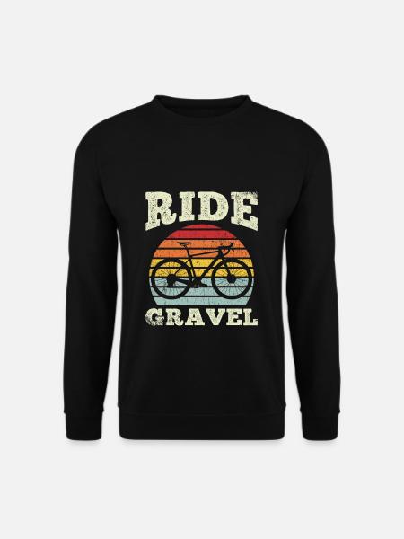 Ride - Gravel Bike Fahrrad Cyclocross Gravelbiker - Unisex Pullover - Schwarz
