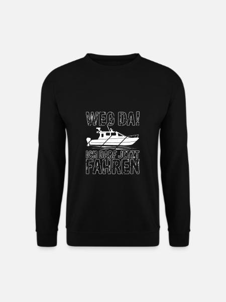 Weg Da! Bootsführerschein Bestanden Kapitän Boot G - Unisex Pullover - Schwarz