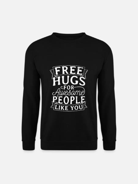 Free Hugs for Awesome People - Festival Geschenk - Unisex Pullover - Schwarz