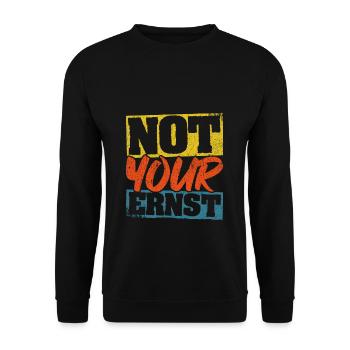 Not Your Ernst Nicht dein Ernst Denglisch als Gesc - Unisex Pullover - Schwarz - Vorne - Alina (178cm) & Michal (187cm)