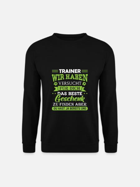 Trainer Geschenk Team Mannschaft Sportler Coach - Unisex Pullover - Schwarz