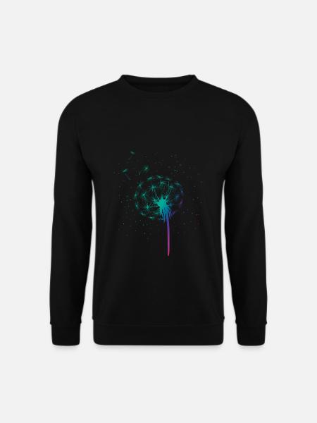 Pusteblume Löwenzahn Blume Geschenk Sommer Garten - Unisex Pullover - Schwarz