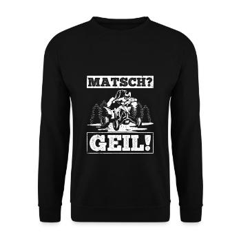 Quad Bike Biker Quad Zubehör Quad Geschenk Matsch - Unisex Pullover - Schwarz - Vorne - Alina (178cm) & Michal (187cm)
