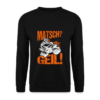Quad Bike Biker Quad Zubehör Quad Matsch Geil Spru - Unisex Pullover - Schwarz - Vorne - Alina (178cm) & Michal (187cm)