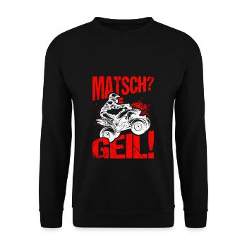 Quad Bike Biker Quad Zubehör Quad Matsch Geil Spru - Unisex Pullover - Schwarz - Vorne - Alina (178cm) & Michal (187cm)