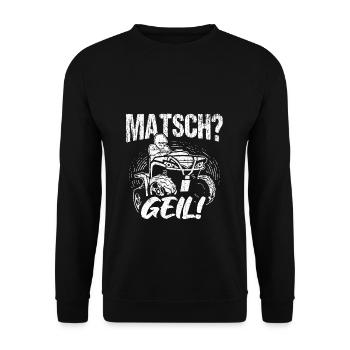 Quad Bike Biker Quad Zubehör Quad Geschenk Matsch - Unisex Pullover - Schwarz - Vorne - Alina (178cm) & Michal (187cm)