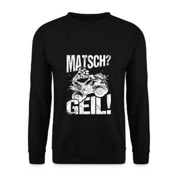 Quad Bike Biker Quad Zubehör Quad Geschenk Matsch - Unisex Pullover - Schwarz - Vorne - Alina (178cm) & Michal (187cm)